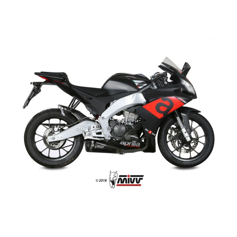 MIVV Aprilia Rs 125 (4 stroke) 2017 Delta race Sport Slip-on Steel black