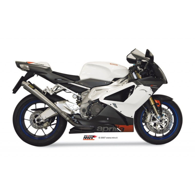 MIVV Aprilia Rsv 1000 2004 2008 X-Cone Sport 2 slip-on RVS (Inox)