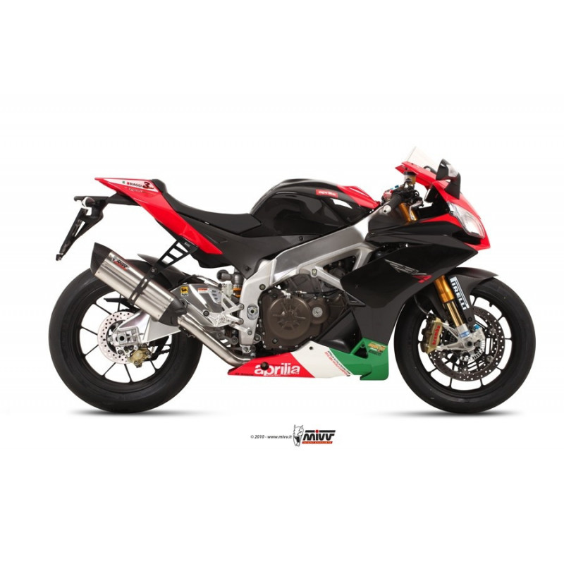 MIVV Aprilia Rsv4 2009 2016 Suono Sport Slip-on RVS met Carbon eindkap