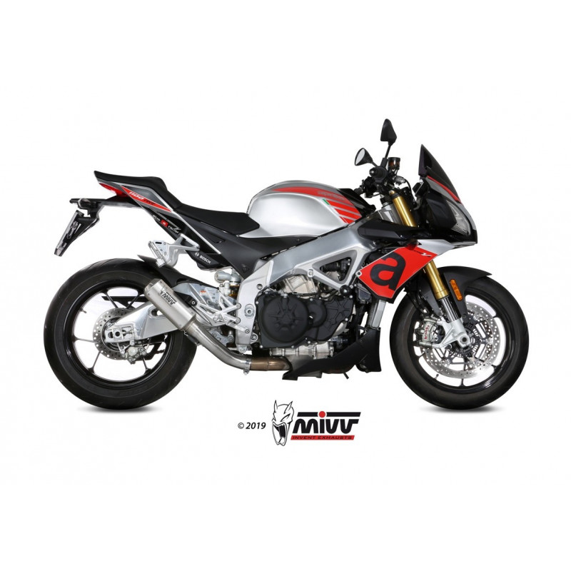 MIVV Aprilia Tuono v4 1100 2018 Mk3 Sport Slip-on RVS (Inox)