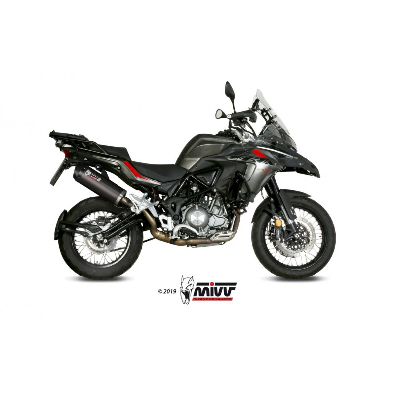 MIVV Benelli Trk 502 x 2018 Oval Sport Slip-on Carbon met Carbon eindkap