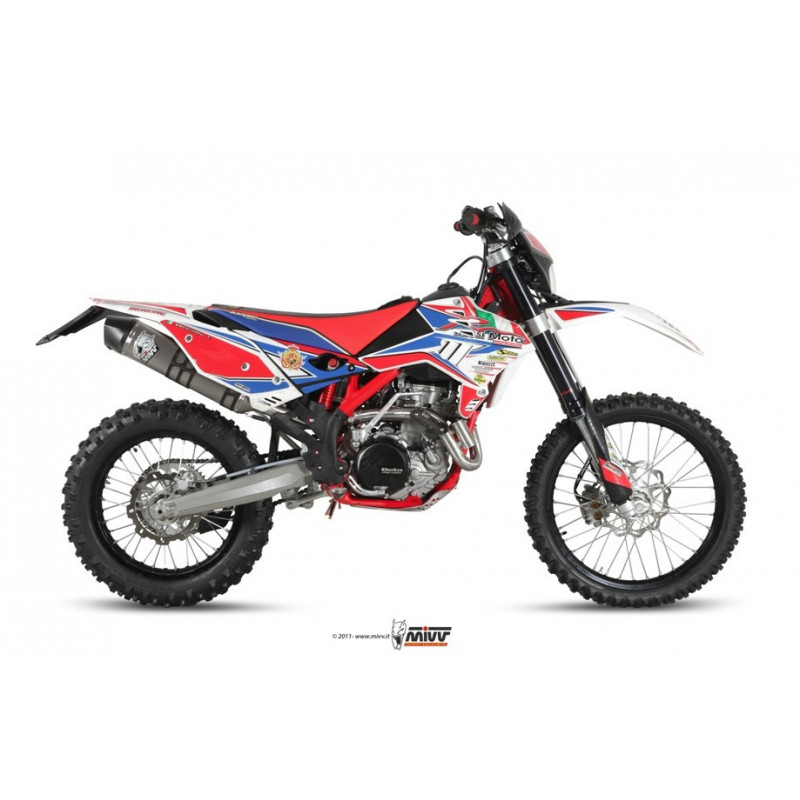 MIVV Beta 350 RR 2011 2012 Oval Stronger enduro new Imp. compl./full sys. 1x1 RVS met Carbon eindkap