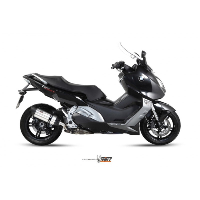 MIVV Bmw C 600 sport 2012 2015 Suono Sport Slip-on RVS met Carbon eindkap