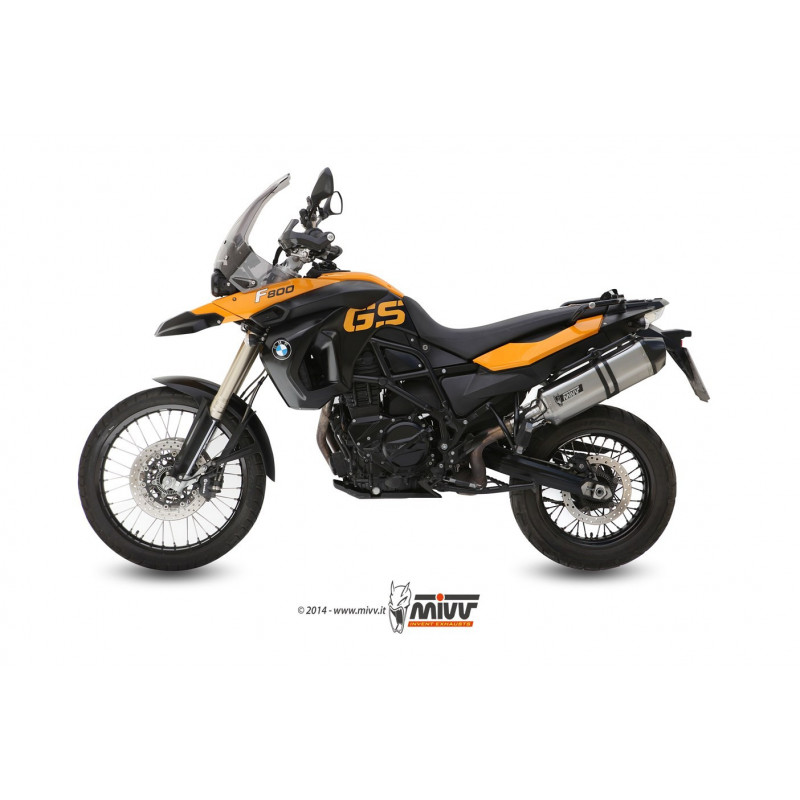 MIVV Bmw F 650 gs 2008 2012 Speed Edge Sport Slip-on RVS met Carbon eindkap