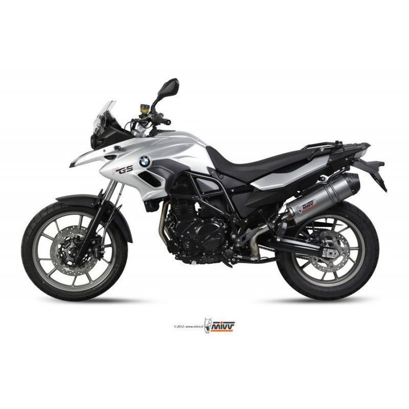 MIVV Bmw F 700 gs 2012 Oval Sport Slip-on Carbon met Carbon eindkap