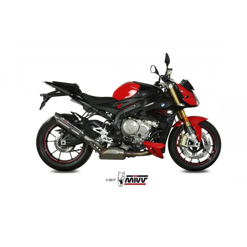 MIVV Bmw S 1000 r 2017 Suono Sport Slip-on Steel black