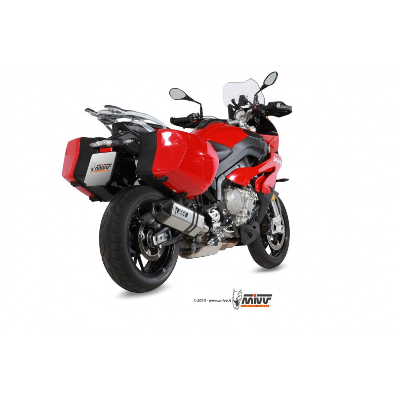 MIVV Bmw S 1000 xr 2015 2019 Speed Edge Sport Slip-on RVS met Carbon eindkap