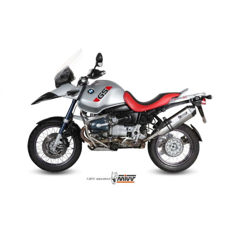 MIVV Bmw R 1150 gs / adventure 1999 2003 Speed Edge Sport Slip-on RVS met Carbon eindkap