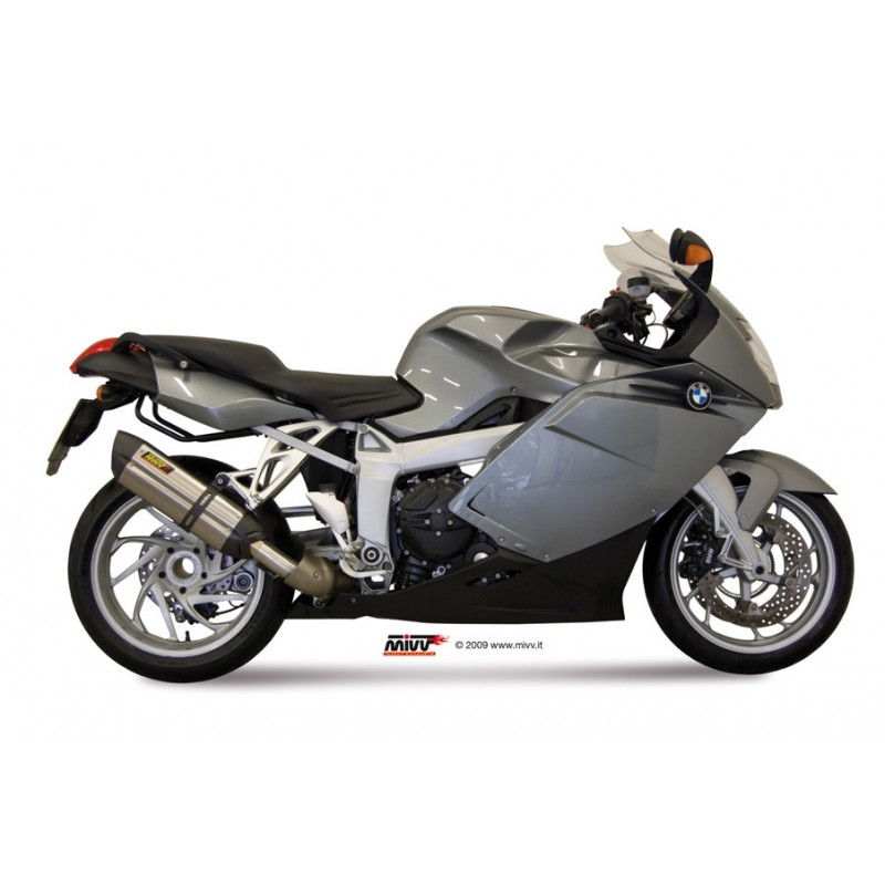 MIVV Bmw K 1200 r / s / gt 2005 2008 Suono Sport Slip-on RVS met Carbon eindkap