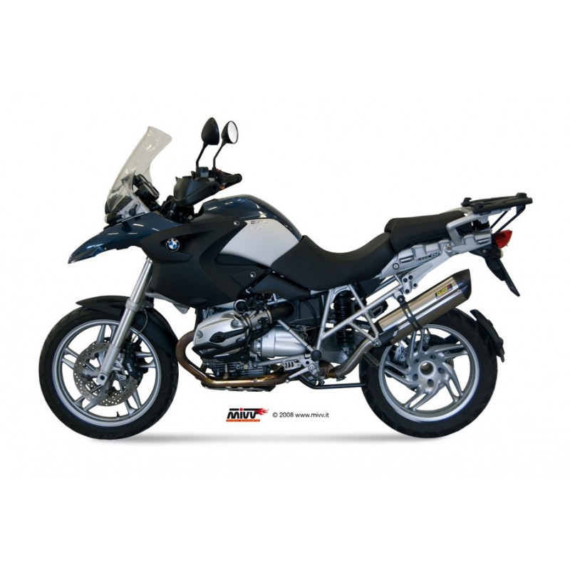 MIVV Bmw R 1200 gs / adventure 2004 2007 Suono Sport Slip-on RVS met Carbon eindkap