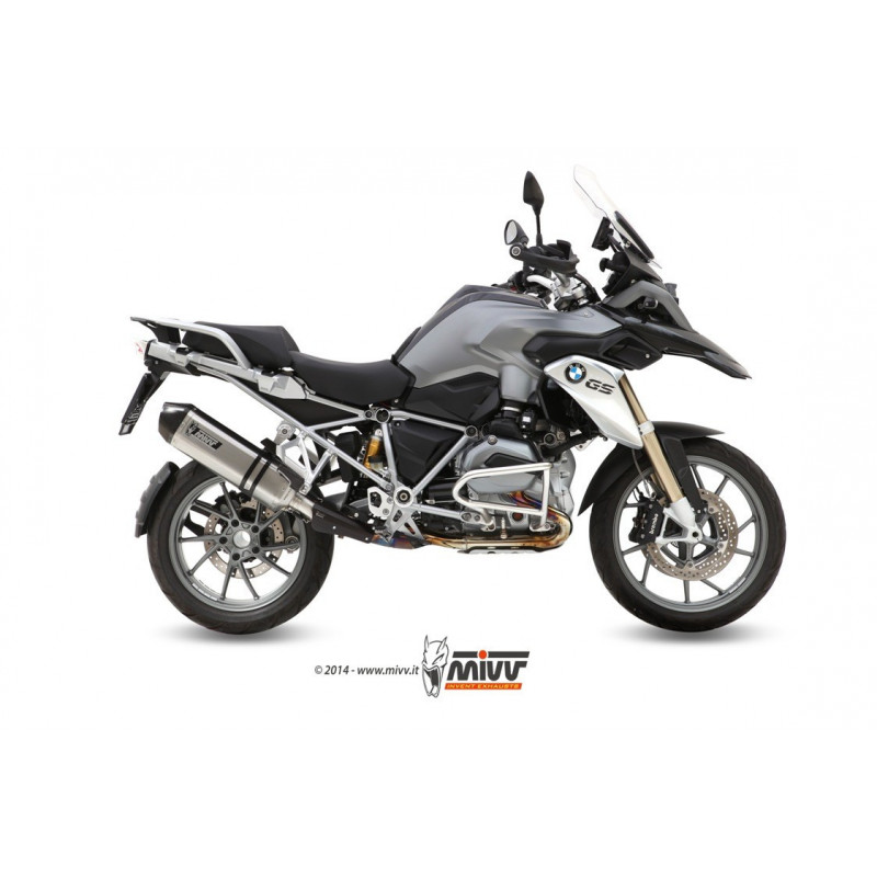 MIVV Bmw R 1200 gs / adventure 2013 2018 Speed Edge Sport Slip-on RVS met Carbon eindkap