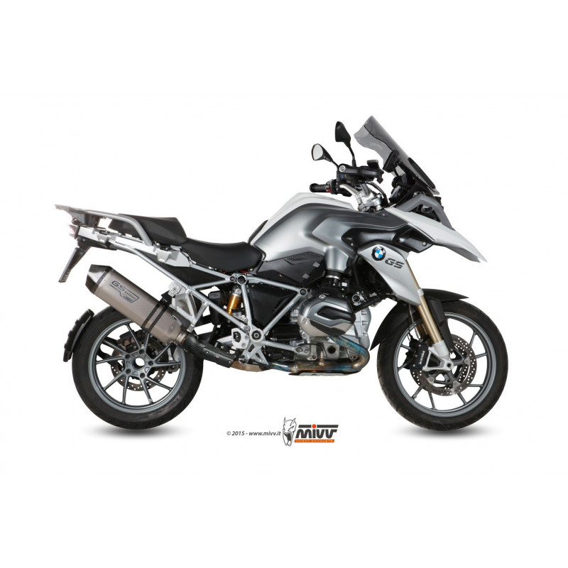 MIVV Bmw R 1200 gs / adventure 2013 2018 Speed Edge Sport Slip-on Titanium met Carbon eindkap