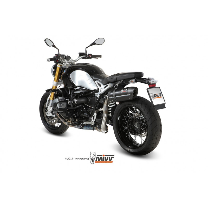 MIVV Bmw R nine t 2014 Suono Sport Slip-on Steel black