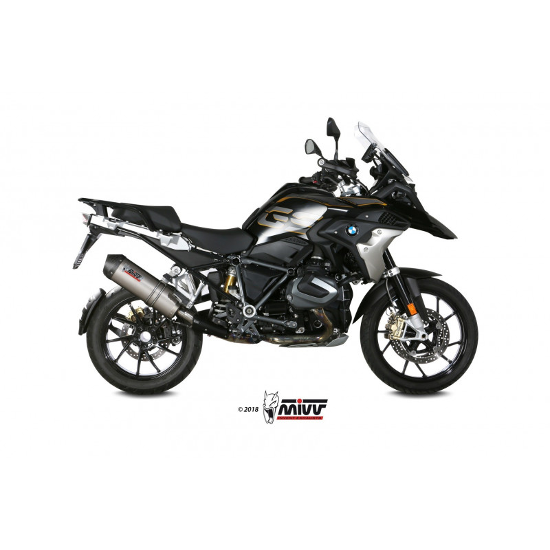 MIVV Bmw R 1250 gs / adventure 2019 Oval Sport Slip-on Titanium met Carbon eindkap