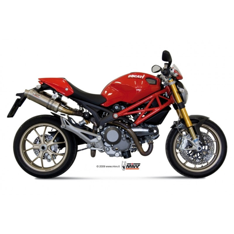 MIVV Ducati Monster 795 2012 GP Sport 2 slip-on Titanium