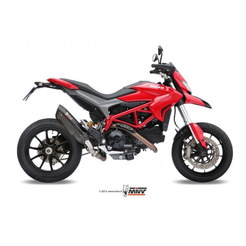 MIVV Ducati Hypermotard 821 2013 2015 Suono Sport Slip-on Steel black