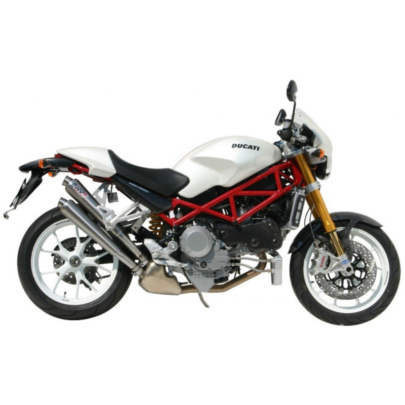 MIVV Ducati Monster s4rs 2006 2008 X-Cone Sport 2 slip-on RVS (Inox)