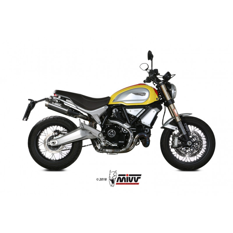 MIVV Ducati Scrambler 1100 2018 GP PRO Sport 2 slip-on Carbon