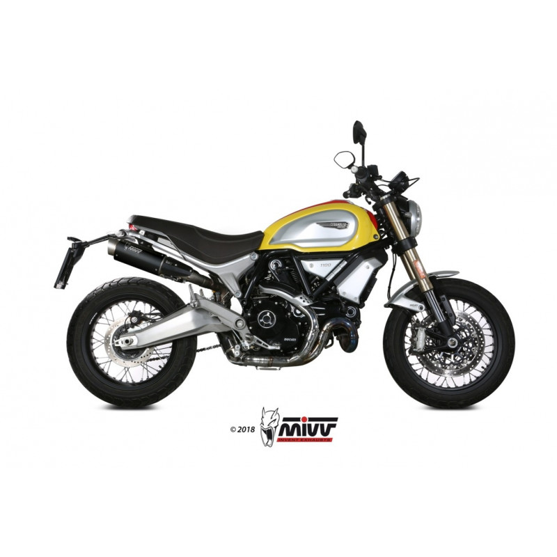 MIVV Ducati Scrambler 1100 2018 GP PRO Sport 2 slip-on Steel black