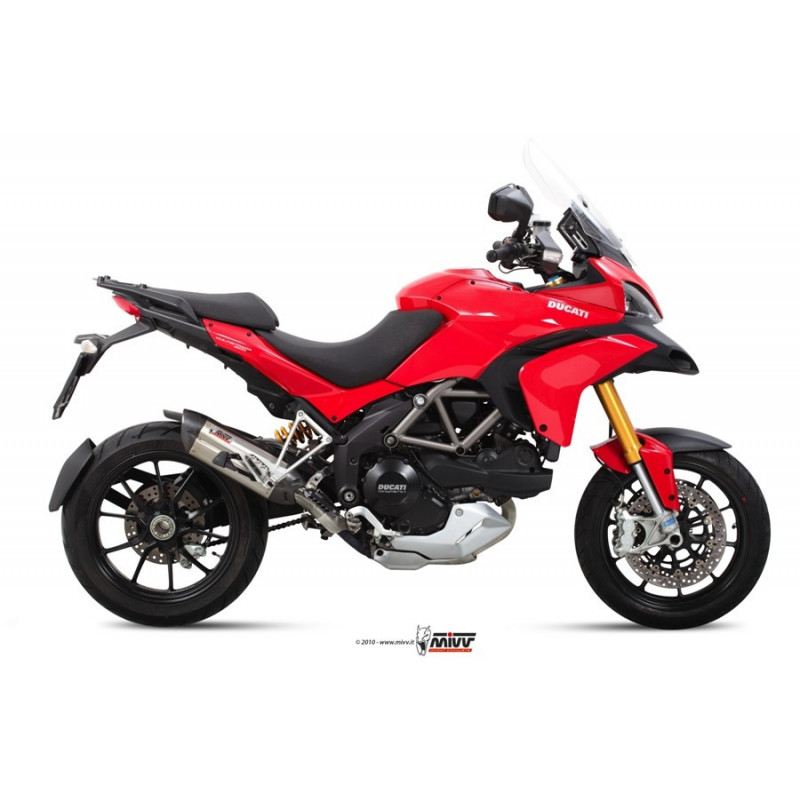 MIVV Ducati Multistrada 1200 2010 2014 Suono Sport Slip-on RVS met Carbon eindkap