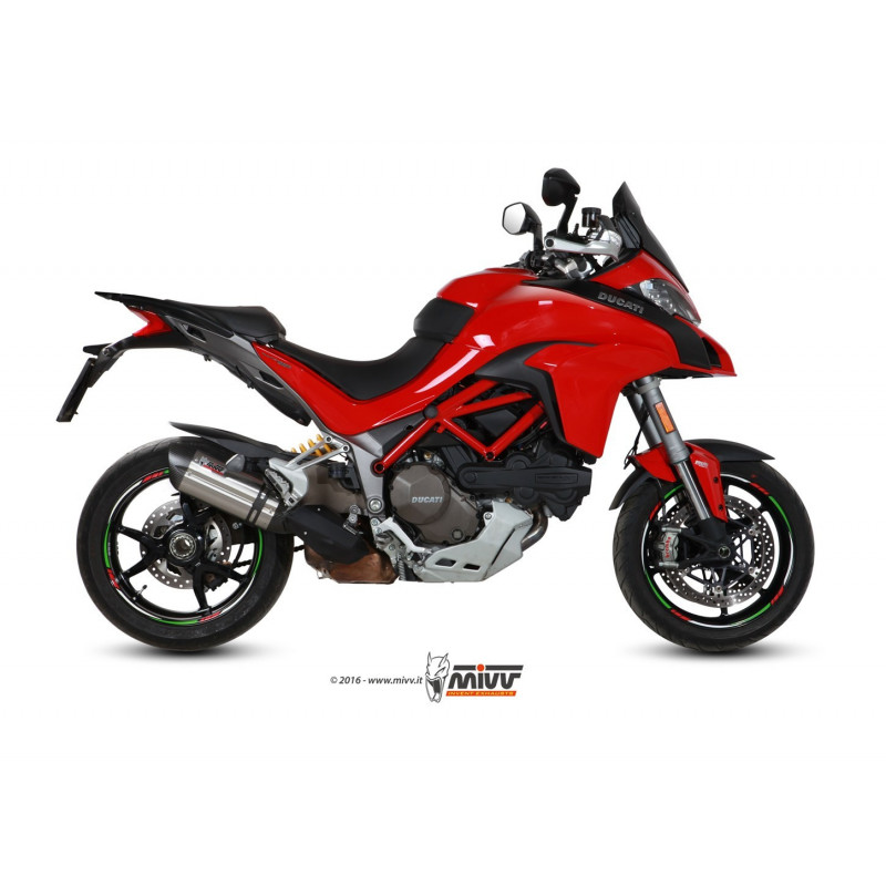 MIVV Ducati Multistrada 1200 2015 2017 Suono Sport Slip-on RVS met Carbon eindkap