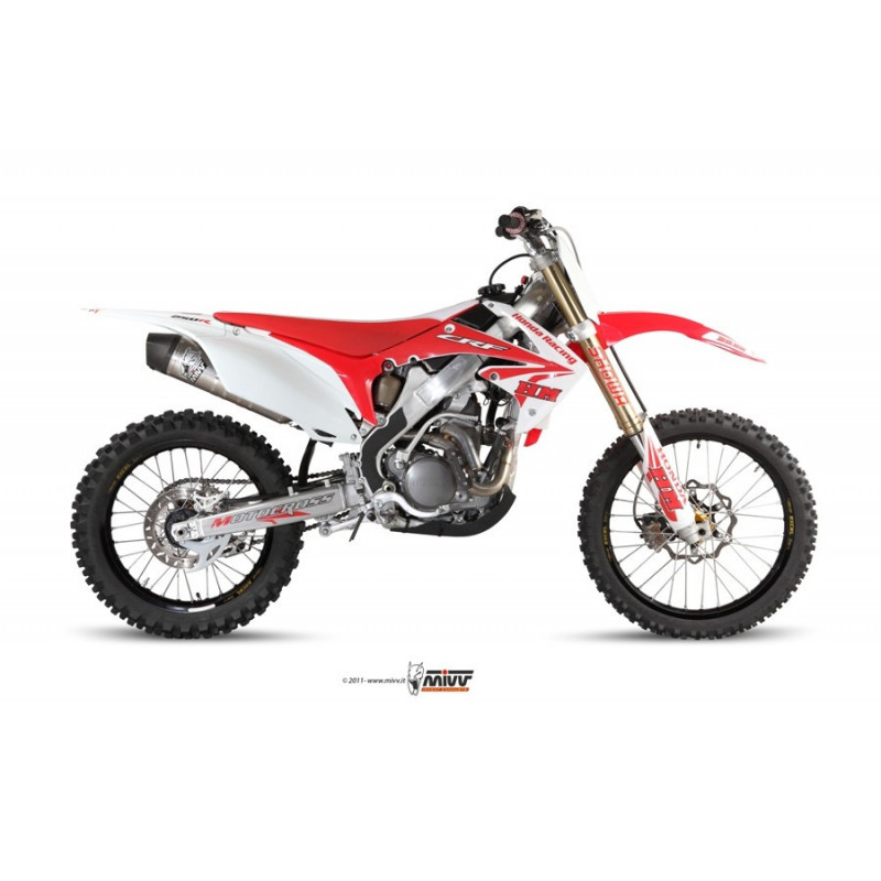 MIVV Honda Cre f 250 r 2011 2012 Oval Stronger enduro new Imp. compl./full sys. 1x1 RVS met Carbon eindkap