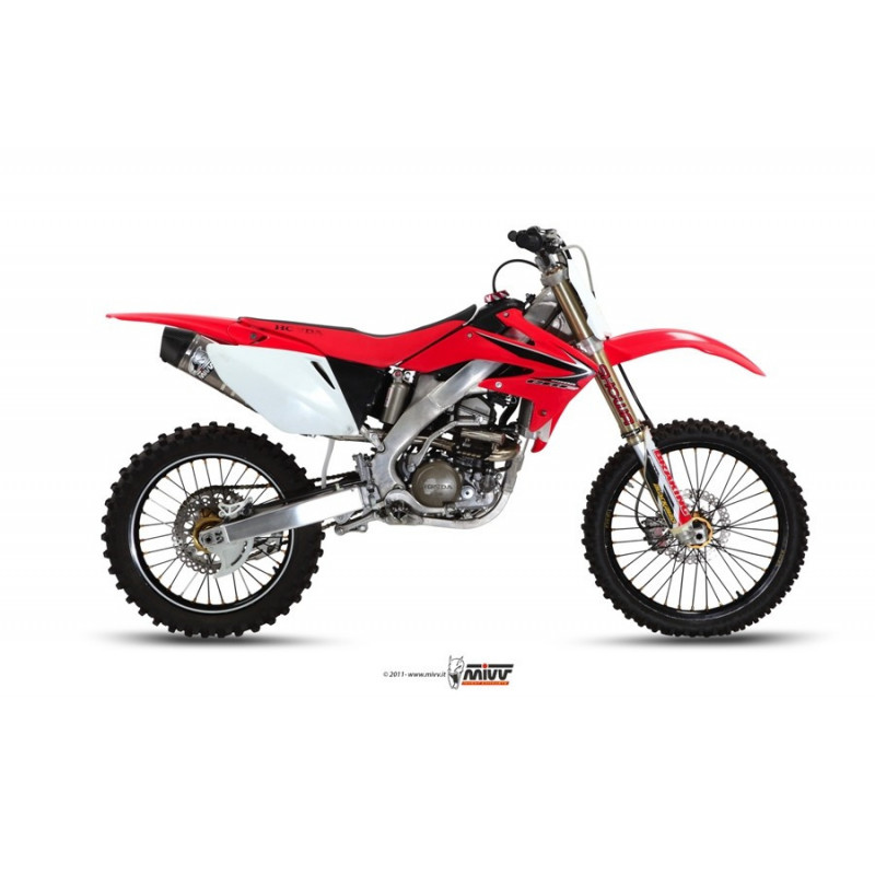 MIVV Honda Crf 250 2008 2009 Oval Stronger cross new Imp. compl./full sys. 1x1 RVS met Carbon eindkap