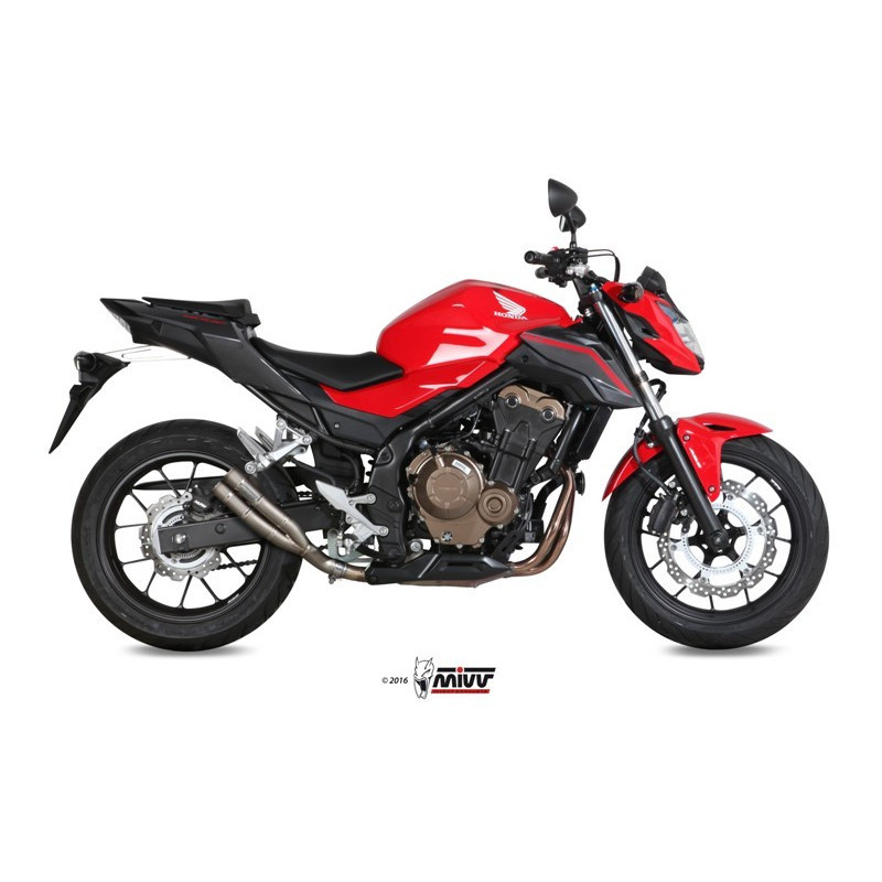 MIVV Honda Cb 500 f 2016 2018 Double Gun Sport Slip-On Full Titanium