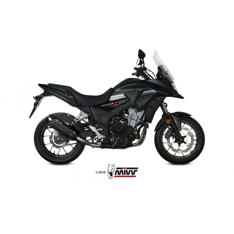 MIVV Honda Cb 500 x 2017 Suono Sport Slip-on Steel black