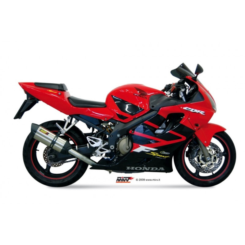 MIVV Honda Cbr 600 fs 2001 2003 Suono Sport Slip-on RVS met Carbon eindkap