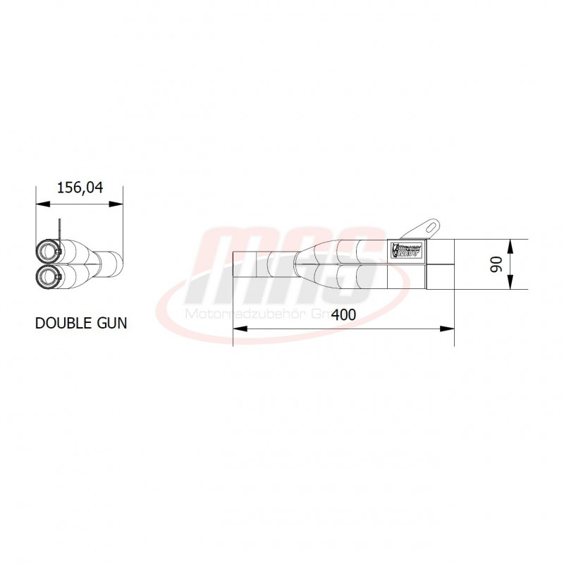 MIVV Honda Cb 650 f 2014 2016 Double Gun Sport Slip-On Full Titanium