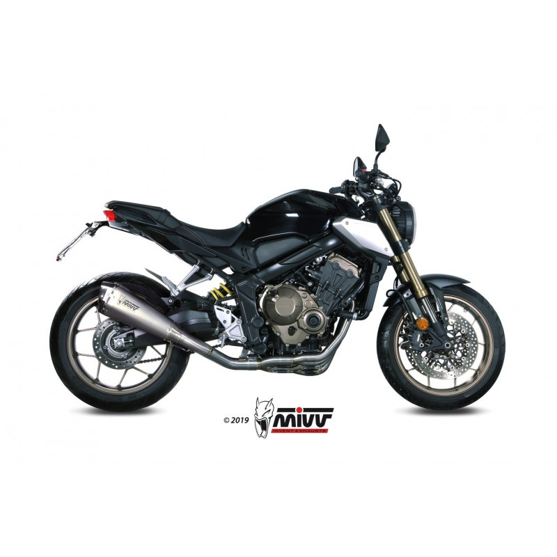 MIVV Honda Cb 650 r 2019 Delta race Sport Imp. compl./full sys. 4x2x1 RVS met Carbon eindkap