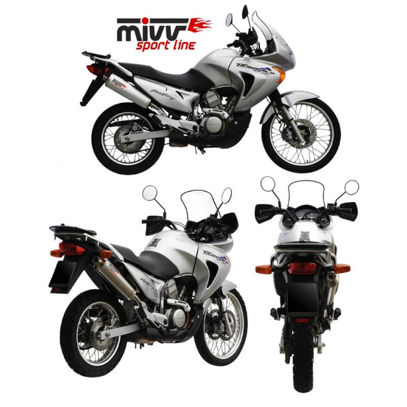 MIVV Honda Xlv 650 transalp 2000 2004 Oval Sport Slip-on RVS (Inox)