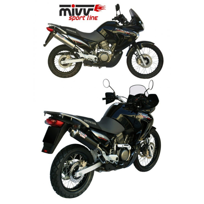 MIVV Honda Xlv 650 transalp 2005 2007 Oval Sport Slip-on RVS (Inox)