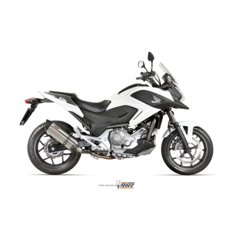 MIVV Honda Integra 700 2012 2013 Suono Sport Slip-on RVS met Carbon eindkap