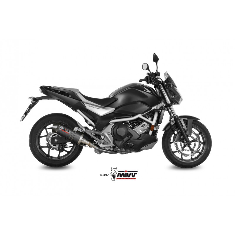 MIVV Honda Integra 750 2016 Oval Sport Slip-on Carbon met Carbon eindkap