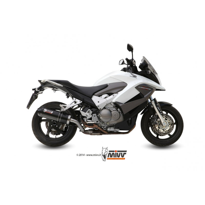 MIVV Honda Crossrunner 2011 2014 Oval Sport Slip-on Carbon met Carbon eindkap