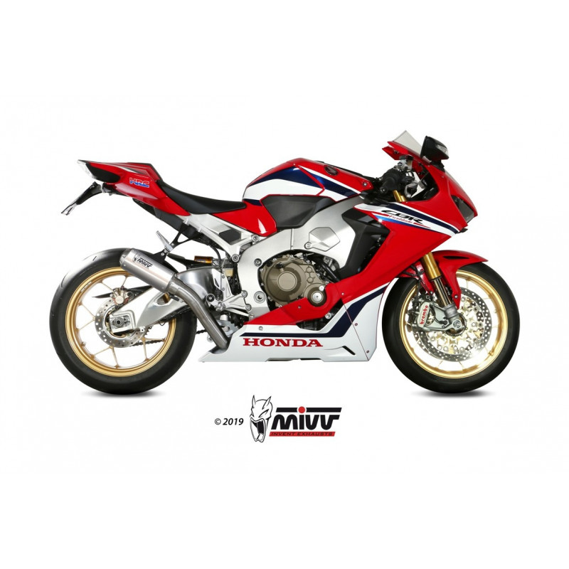 MIVV Honda Cbr 1000 RR 2017 2019 Mk3 Sport Slip-on RVS (Inox)