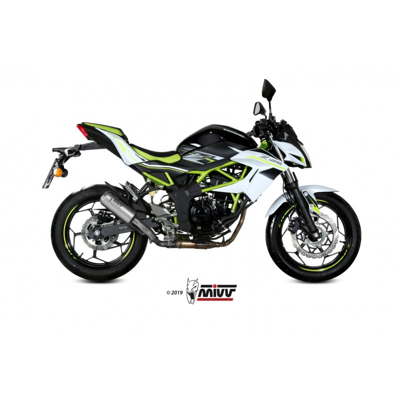 MIVV Kawasaki Ninja 125 2019 Mk3 Sport Slip-on RVS (Inox)