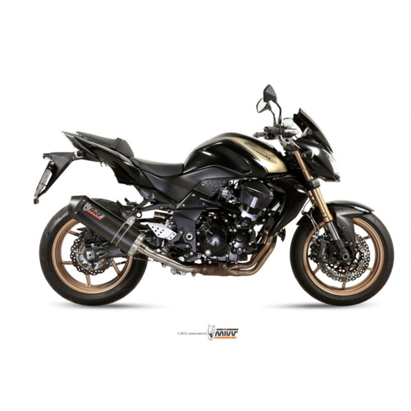 MIVV Kawasaki Z 750 r 2011 2014 Oval Sport Slip-on RVS (Inox)