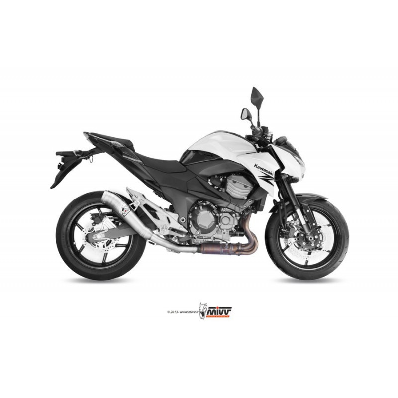 MIVV Kawasaki Z 800 e 2013 2016 Ghibli Sport Slip-on RVS (Inox)