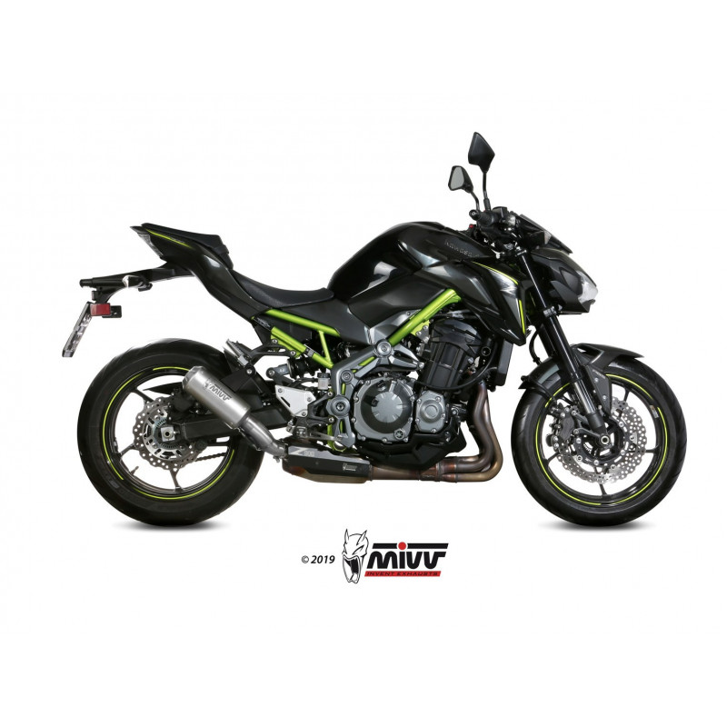 MIVV Kawasaki Z900 2017 2019 Mk3 Sport Slip-on RVS (Inox)