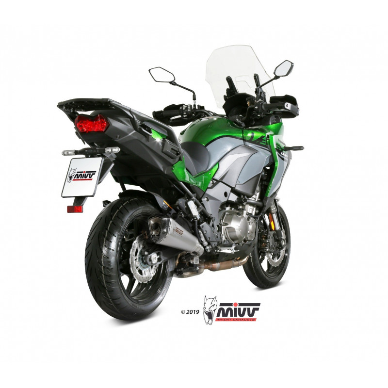 MIVV Kawasaki Versys 1000 2019 Delta race Sport Slip-on RVS met Carbon eindkap