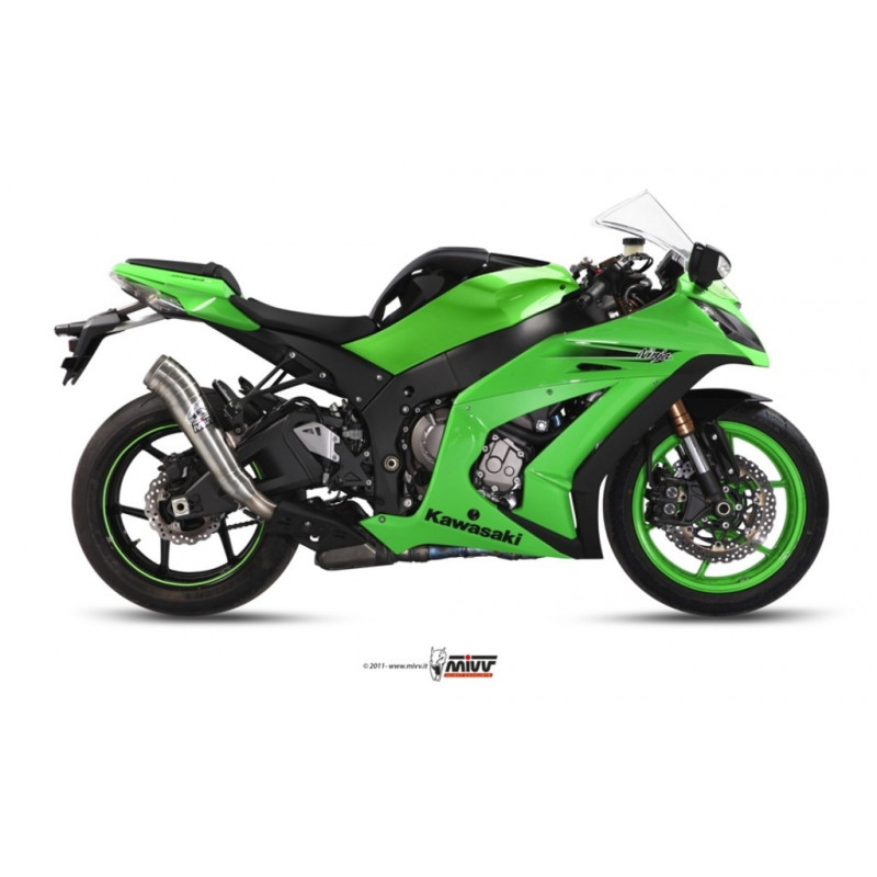 MIVV Kawasaki Zx-10 r 2011 2015 Ghibli Sport Slip-on RVS (Inox)