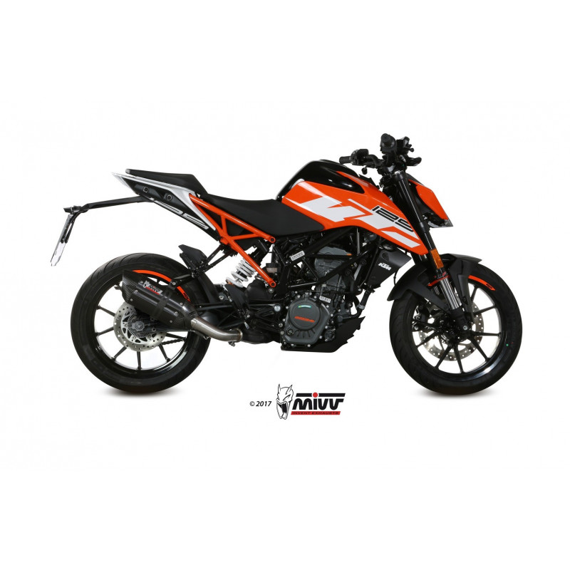 MIVV Ktm 125 duke 2017 Suono Sport Slip-on Steel black