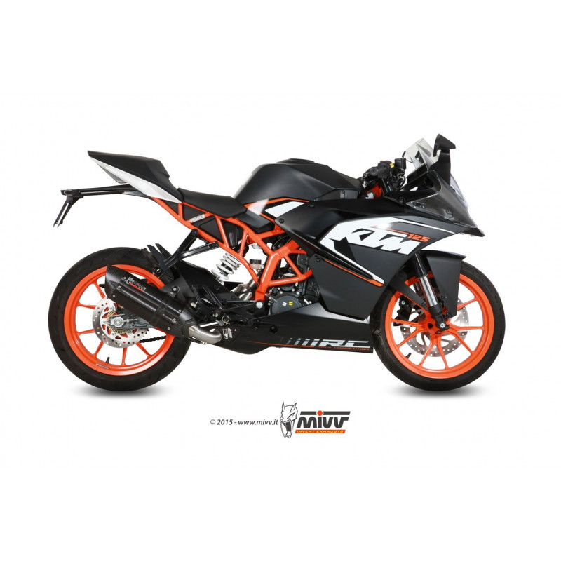 MIVV Ktm Rc 125 2014 2016 Suono Sport Imp. compl./full sys. 1x1 Steel black