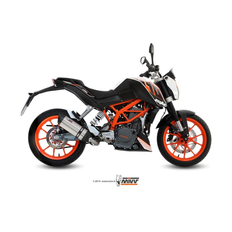 MIVV Ktm 390 duke 2013 2016 Suono Sport Imp. compl./full sys. 1x1 RVS met Carbon eindkap