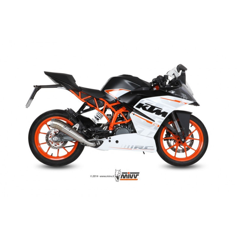 MIVV Ktm Rc 390 2014 2016 Ghibli Sport Imp. compl./full sys. 1x1 RVS (Inox)