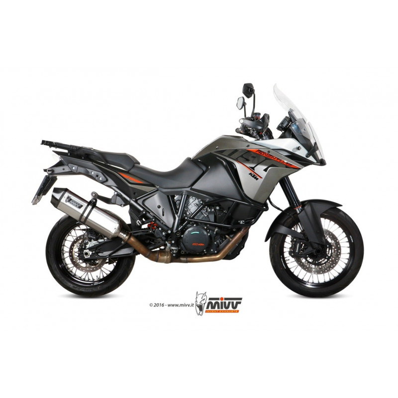 MIVV Ktm 1050 adventure 2015 2016 Speed Edge Sport Slip-on RVS met Carbon eindkap