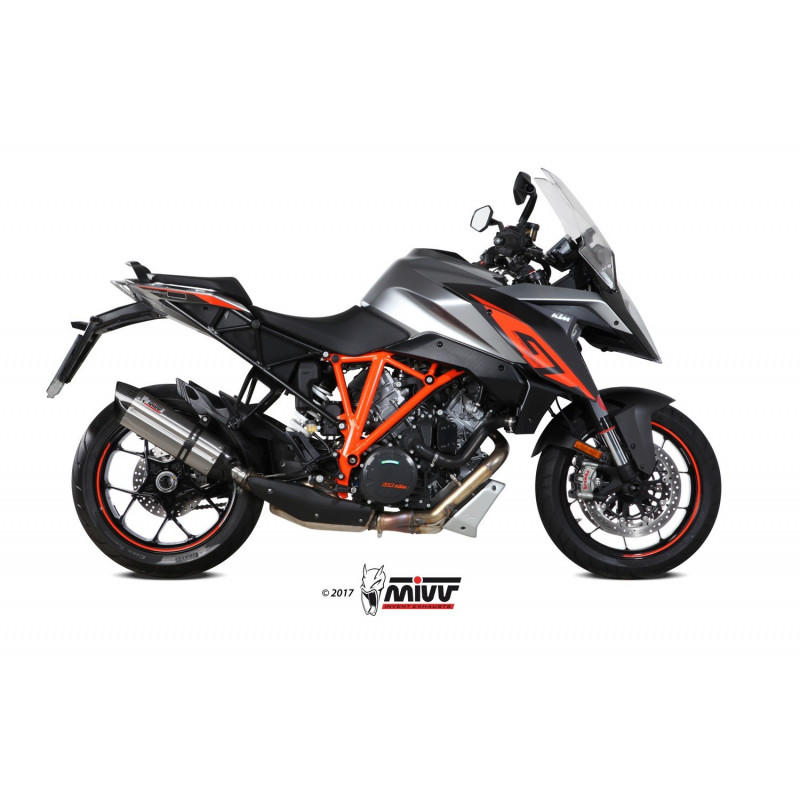 MIVV Ktm 1290 superduke gt 2016 Suono Sport Slip-on RVS met Carbon eindkap